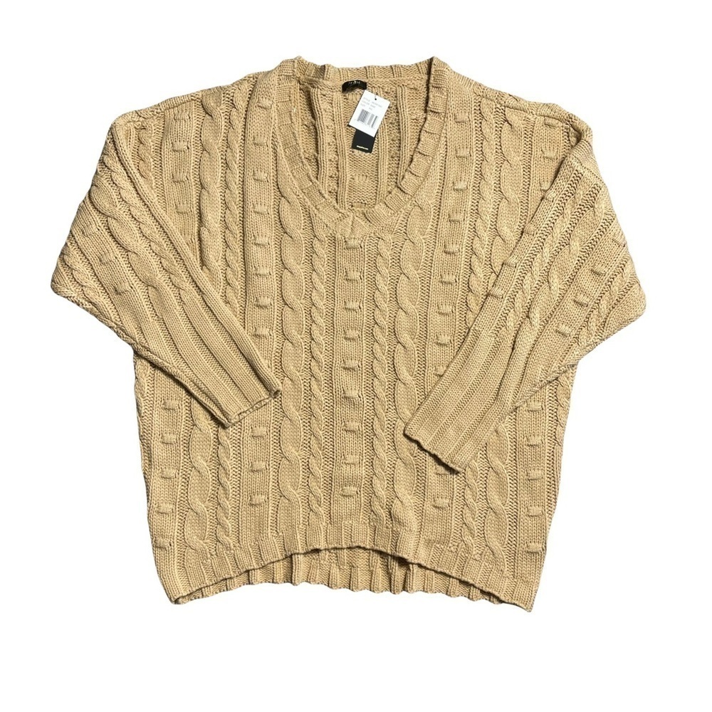 AFRM Sand Long Sleeve Chunky Knit Oversized Sweater M/L